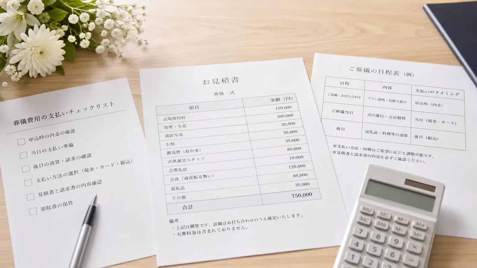 葬儀費用の支払いタイミング｜いつ・何を・どう払うか整理