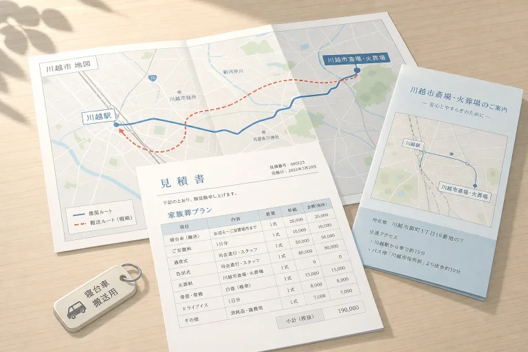 川越市の家族葬｜費用相場と斎場・火葬場の選び方