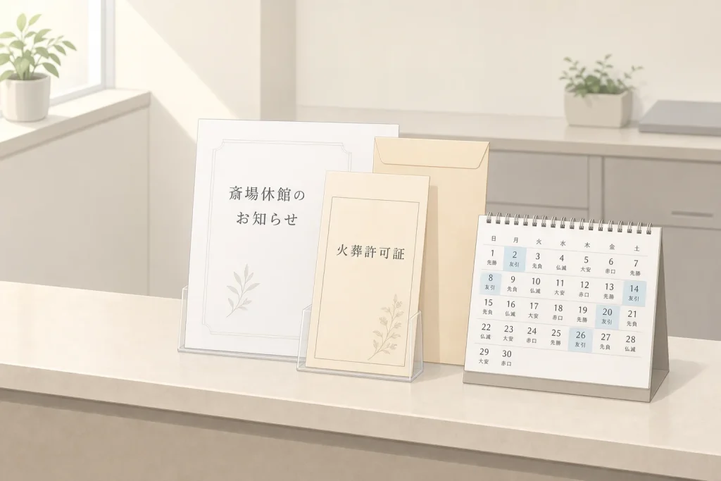 友引と火葬場休館日の関係｜葬儀日程を決めるときの考え方