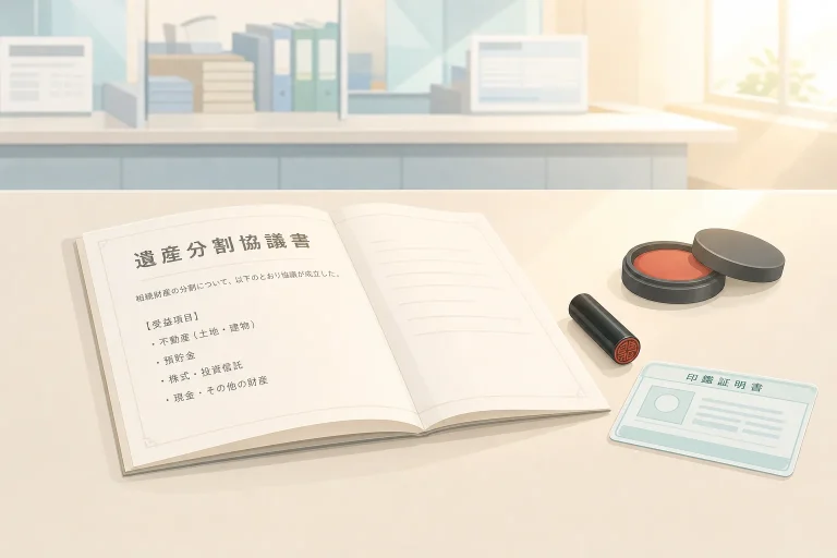 遺産分割協議書の作り方｜書式・必要書類と実印・印鑑証明の使い方