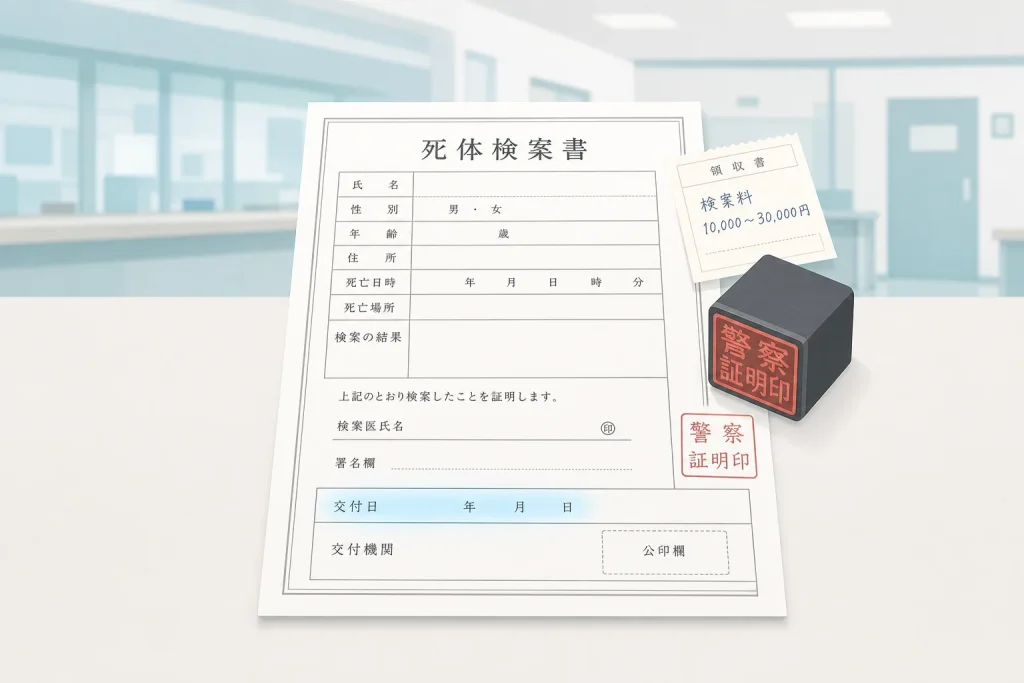 死体検案書とは｜死亡診断書との違い・費用と受け取りまでの日数
