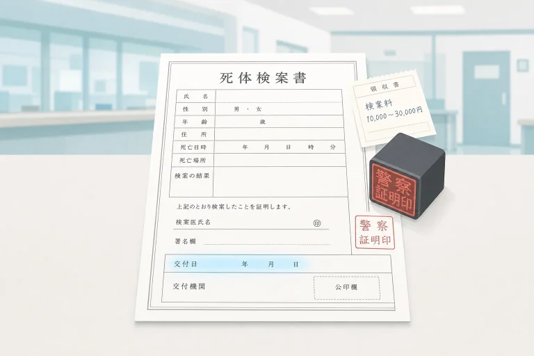 死体検案書とは｜死亡診断書との違い・費用と受け取りまでの日数